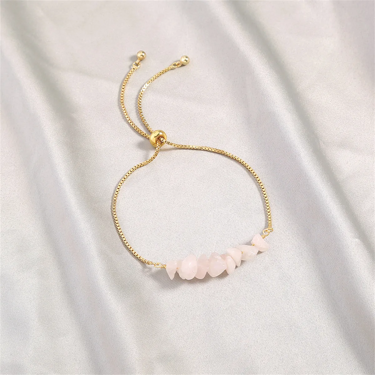 Pink Resin & 18K Gold-Plated Adjustable Bracelet