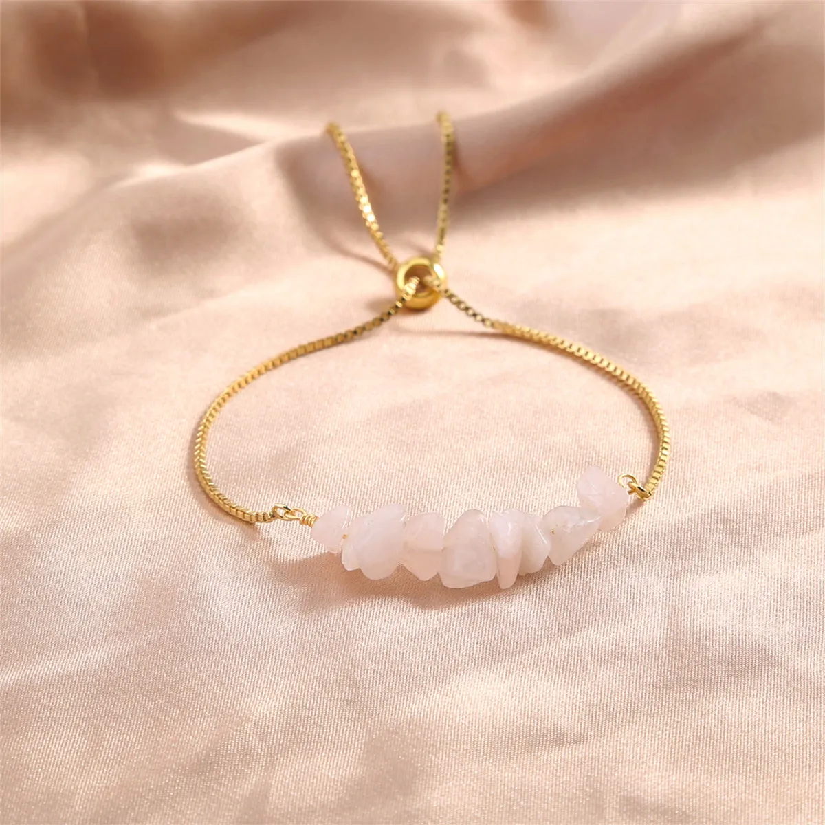 Pink Resin & 18K Gold-Plated Adjustable Bracelet