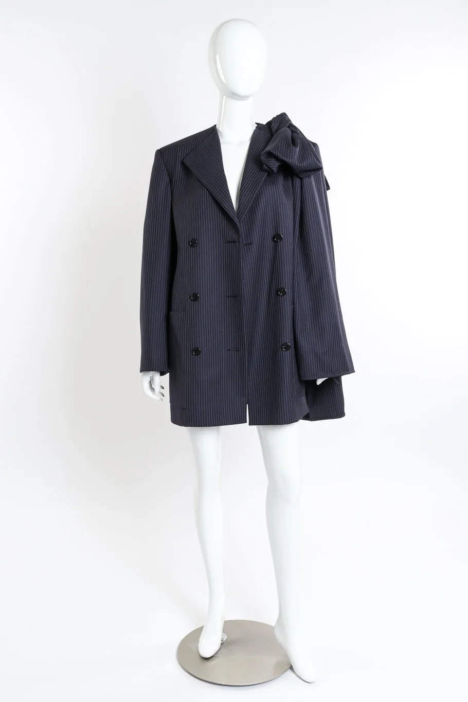Pinstripe Bow Jacket