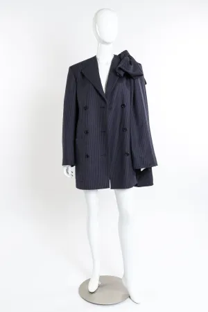 Pinstripe Bow Jacket