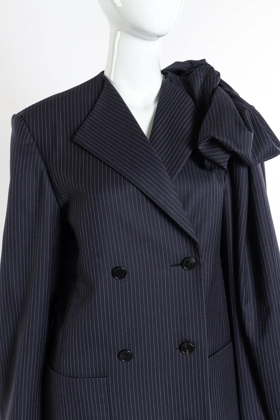 Pinstripe Bow Jacket