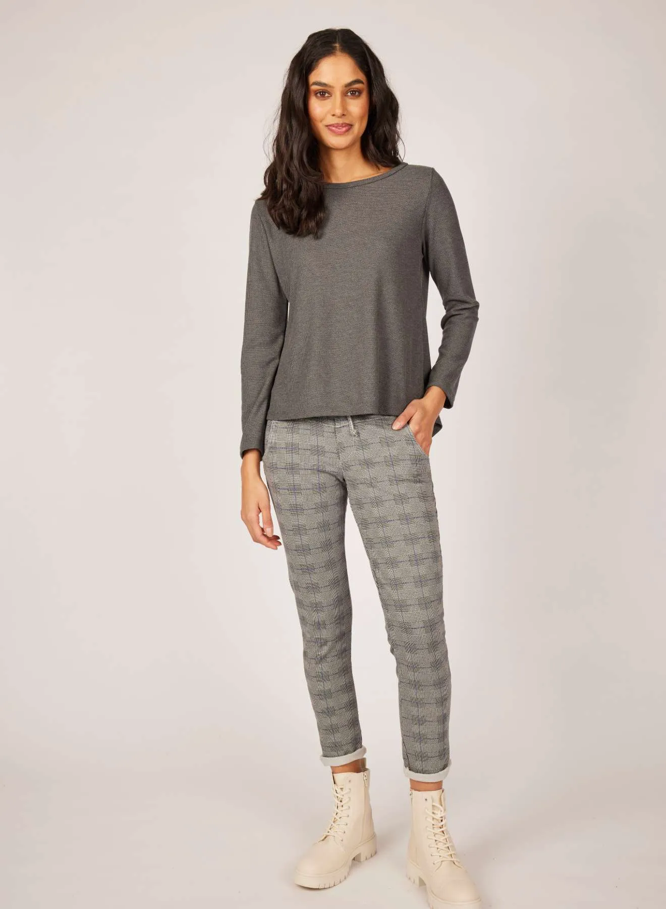 Pistache Button Back Honey Comb Knit Top