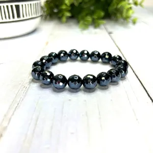 Plated Agate Bracelet- Black