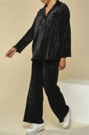 Pleated Button Down Shirt