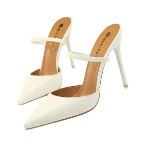 Pointed Toe Open Back Heels
