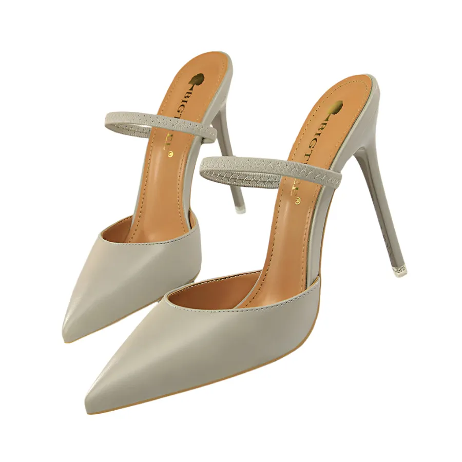 Pointed Toe Open Back Heels
