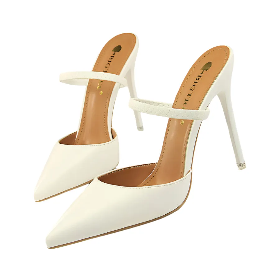 Pointed Toe Open Back Heels