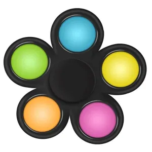 Pop-It Fidget Spinner Toy in Black