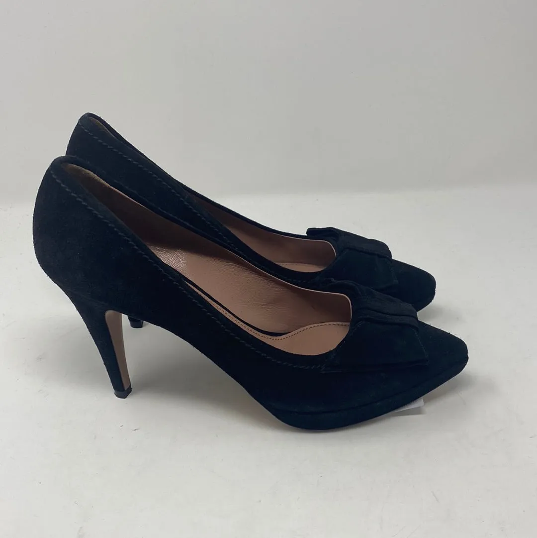 Prada Black Suede Pointed Toe Platform