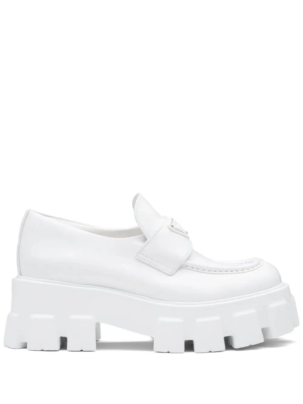 Prada Moonlith brushed leather loafers