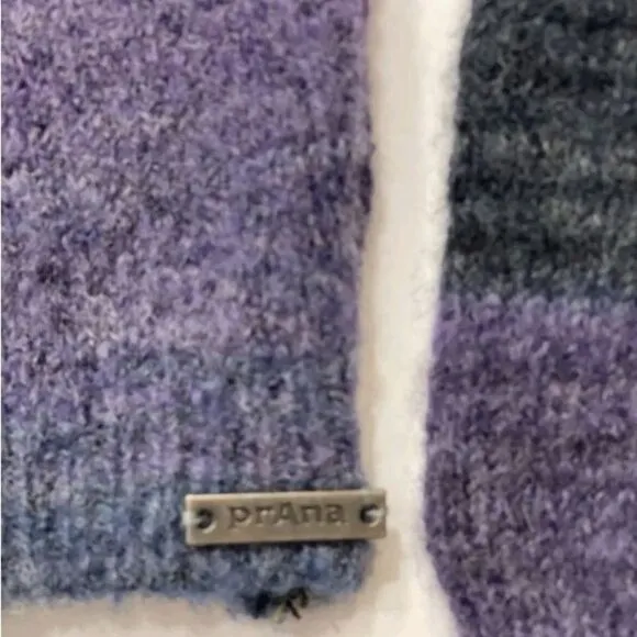 prAna XL Carly Cropped   Multicolor WOOL Blend Stretch LightWt Women's Sweater