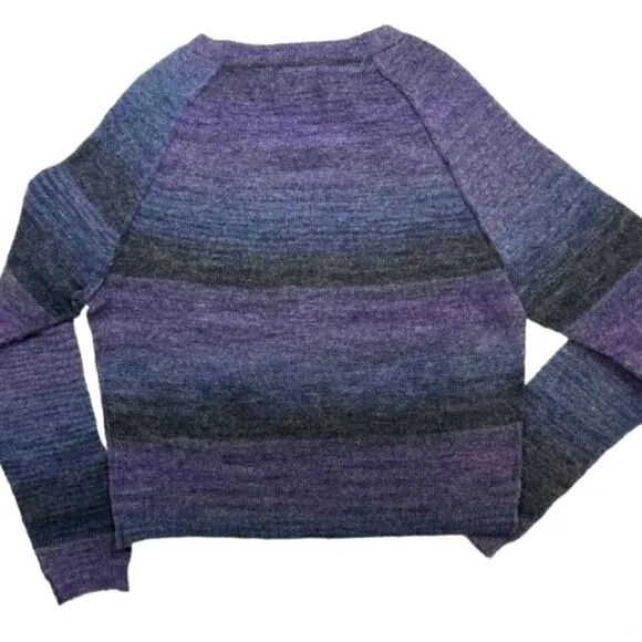 prAna XL Carly Cropped   Multicolor WOOL Blend Stretch LightWt Women's Sweater