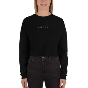 "Cozy at Home- PINK" Crop Sweatshirt