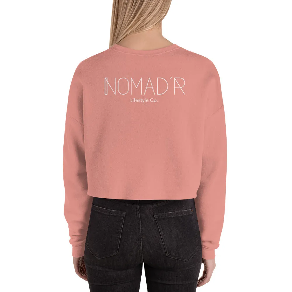 "NOMAD'R- WHITE" Crop Sweatshirt