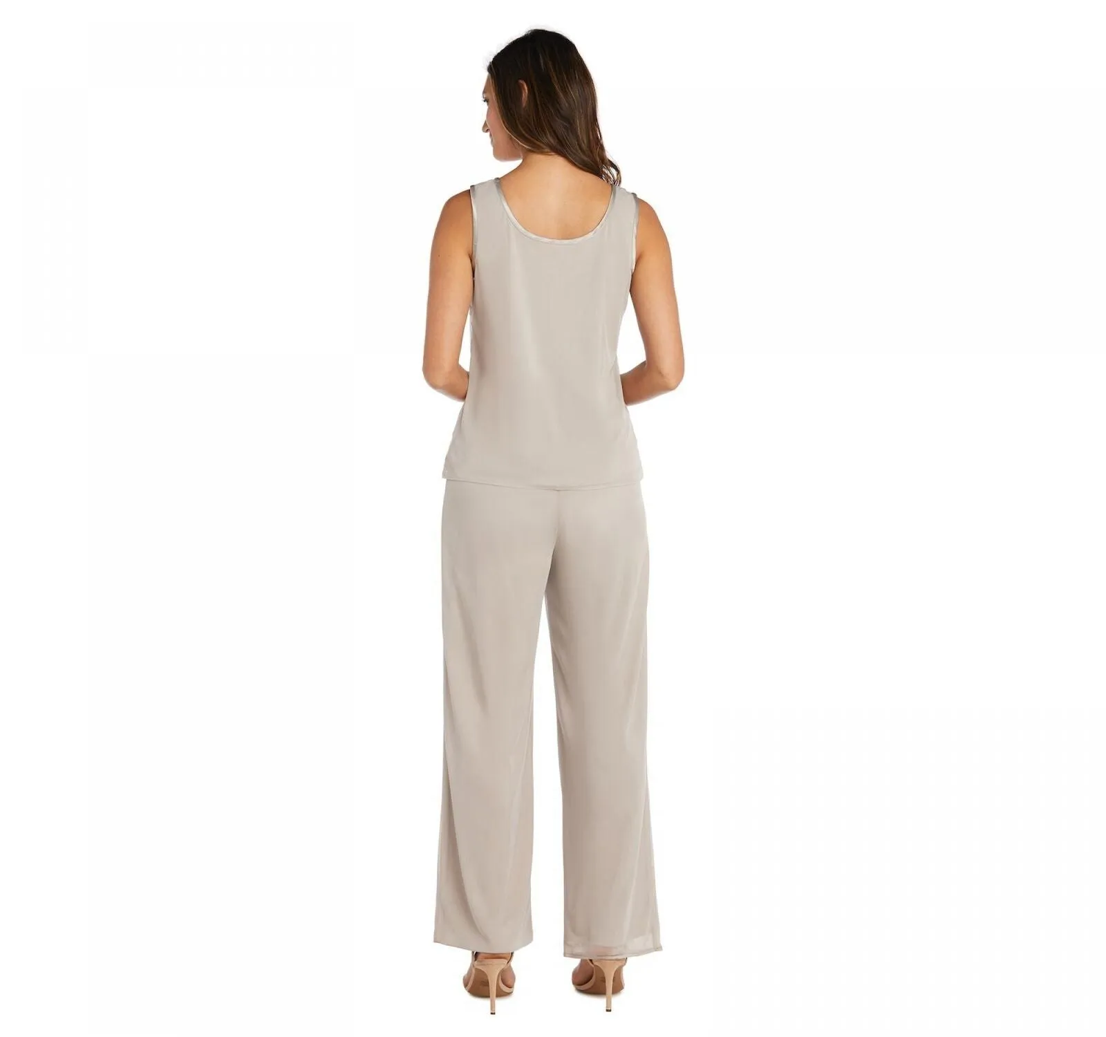 R&m Richards 3-Piece Flyaway Jacket, Camisole & Straight-Leg Pants Set 42734