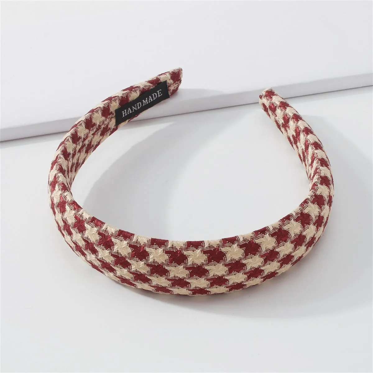 Red Wide-Edge Lattice Headband