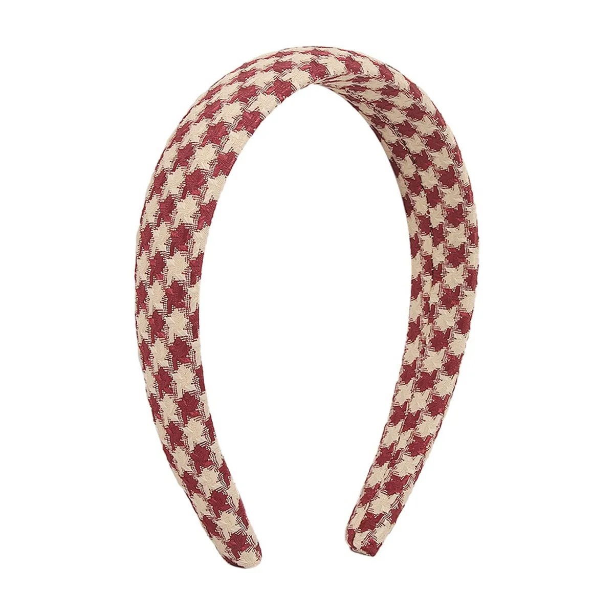 Red Wide-Edge Lattice Headband