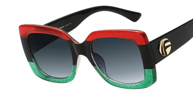 Retro Square Frame Summer Fashion Women's Sunglasses