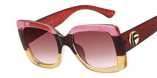 Retro Square Frame Summer Fashion Women's Sunglasses