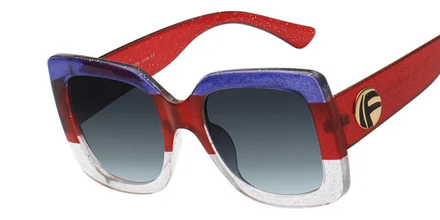 Retro Square Frame Summer Fashion Women's Sunglasses