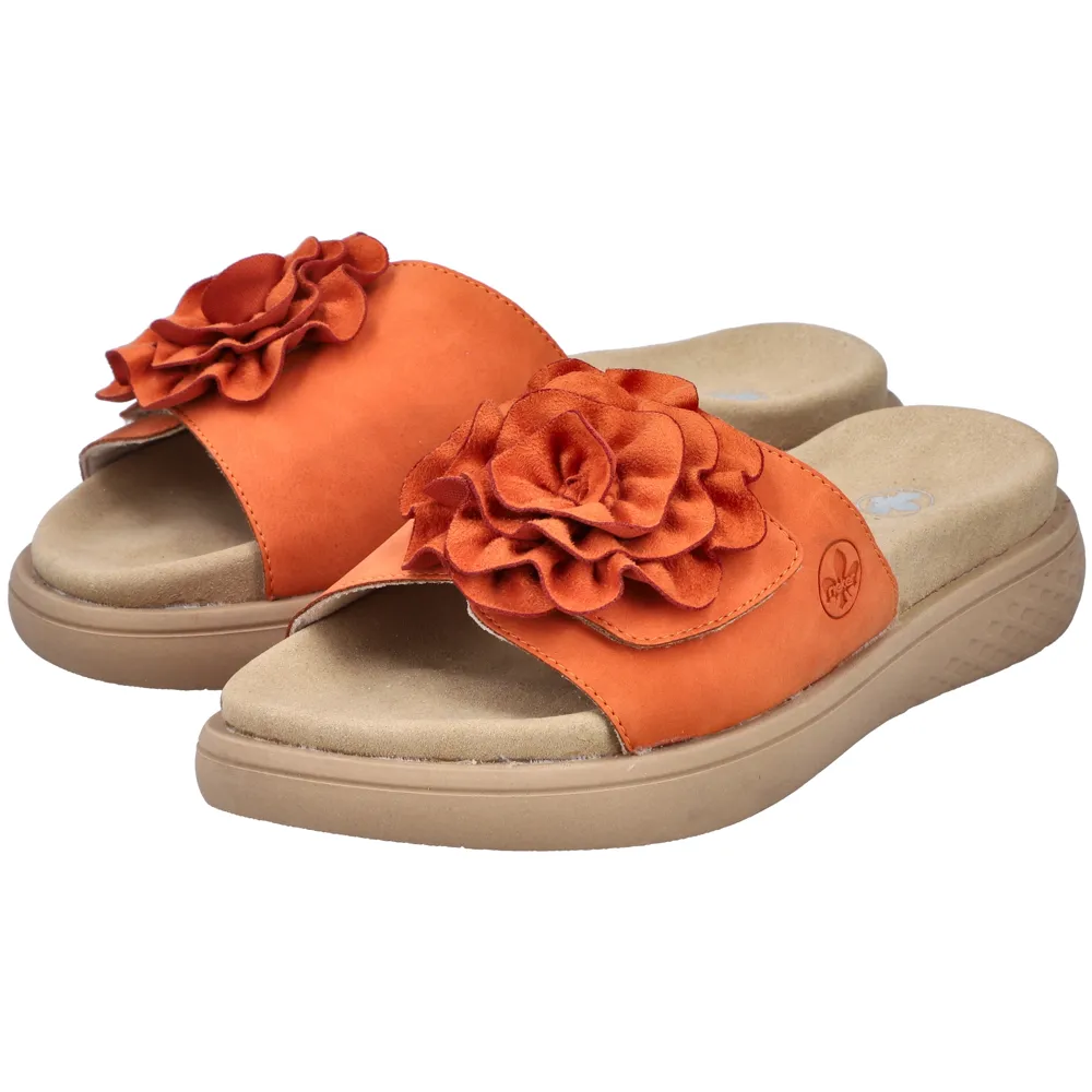 Rieker V1562-38 (Rosy) Pumpkin Sandals