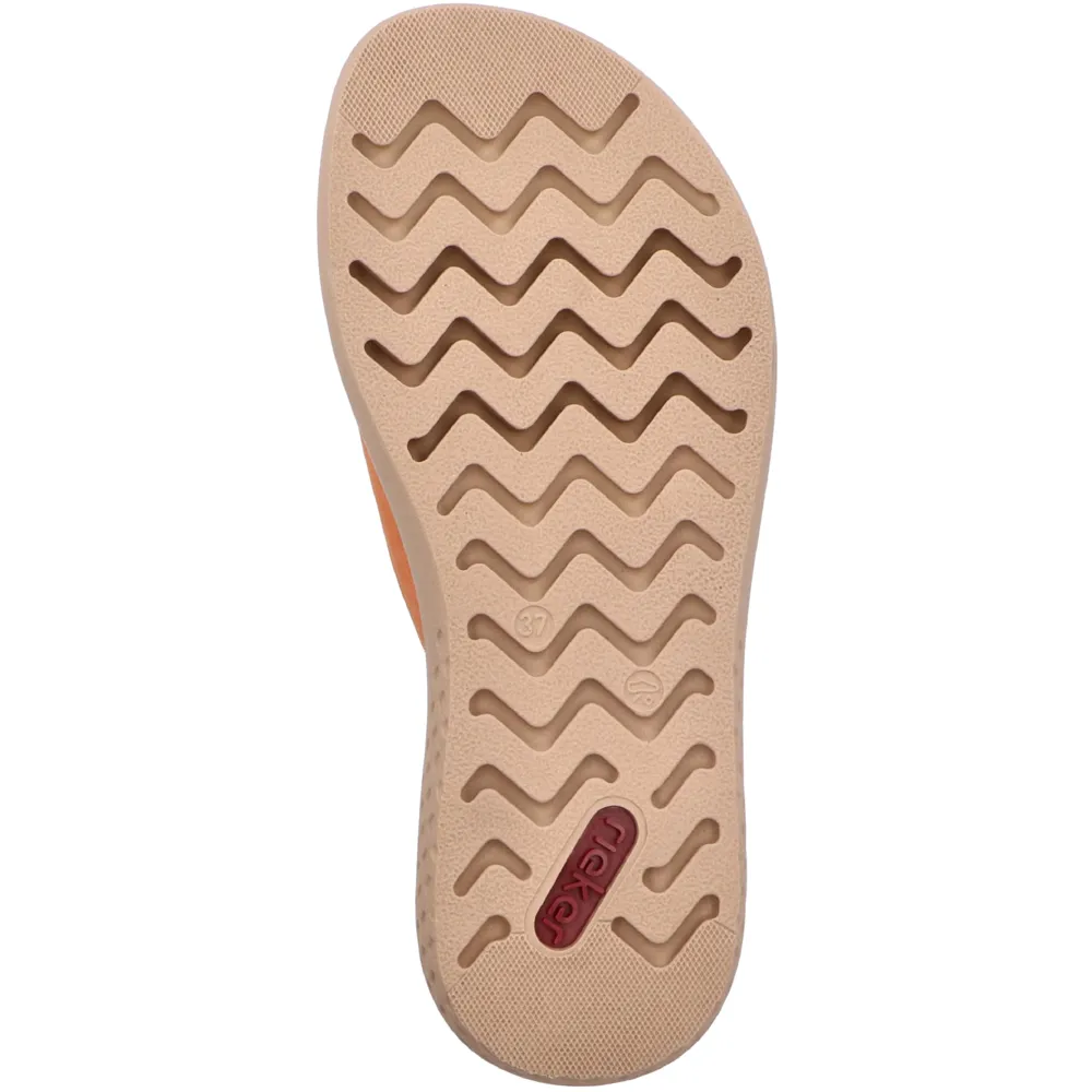 Rieker V1562-38 (Rosy) Pumpkin Sandals