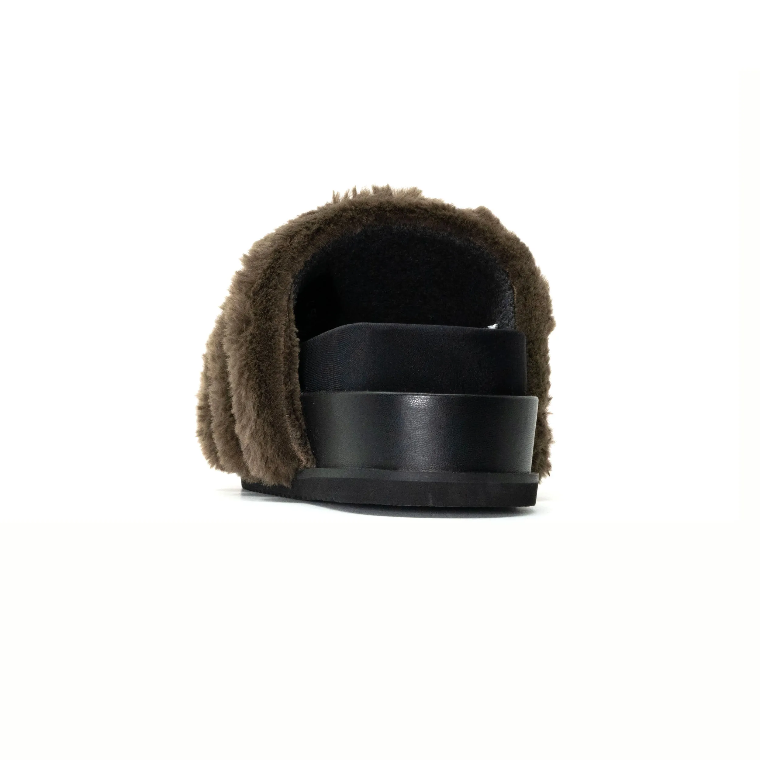 ROAM BUNNY STACK PLATFORM KHAKI FAUX FUR