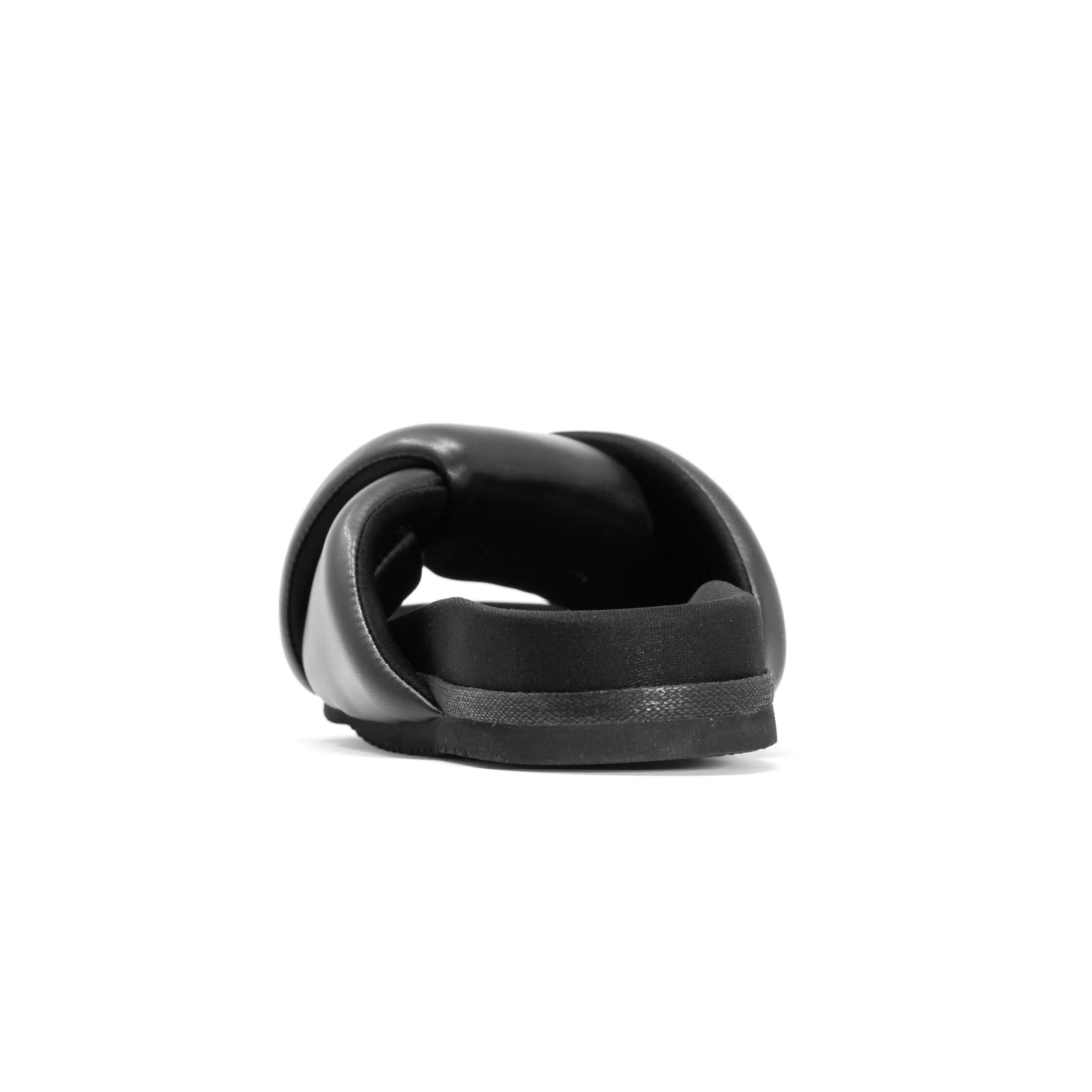 ROAM Foldy Puffy Sandals Black Vegan Leather