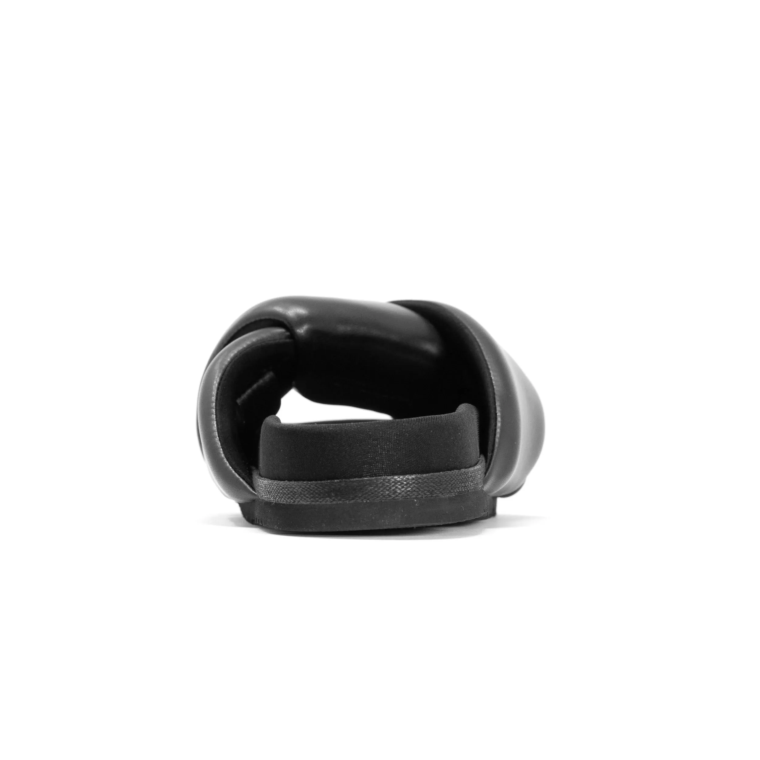ROAM Foldy Puffy Sandals Black Vegan Leather