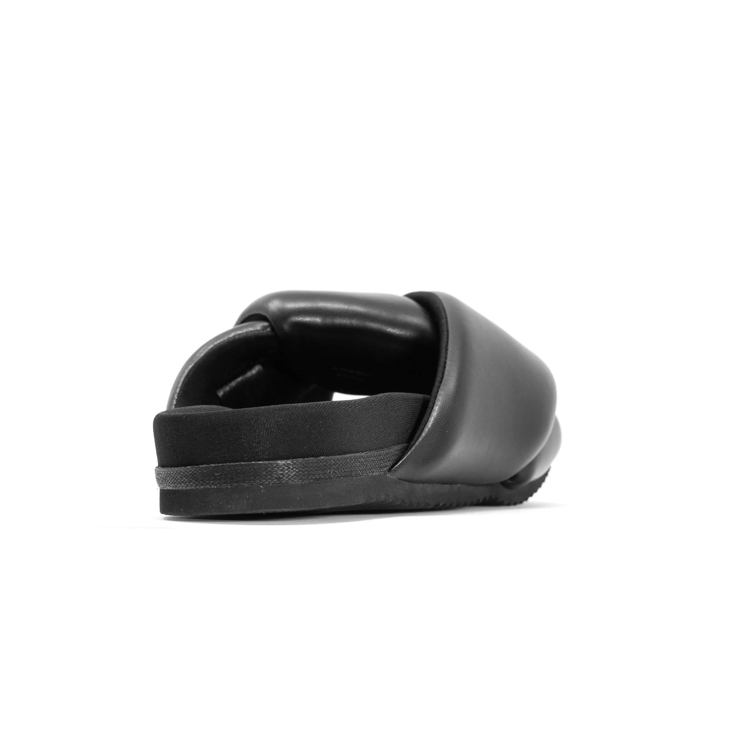 ROAM Foldy Puffy Sandals Black Vegan Leather