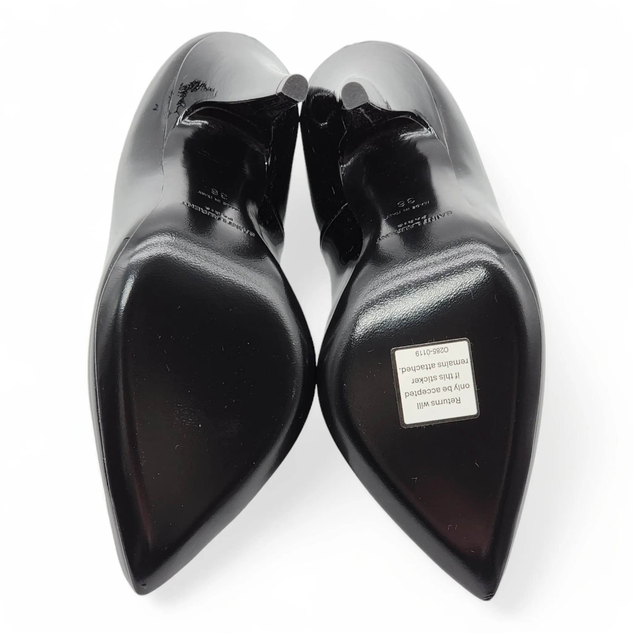Saint Laurent Teddy Patent Leather Pumps Heels Shoes