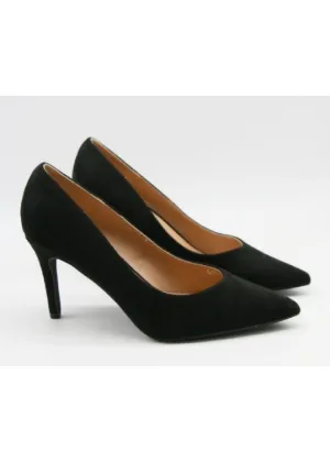 Saoirse Black Suede Court Shoes