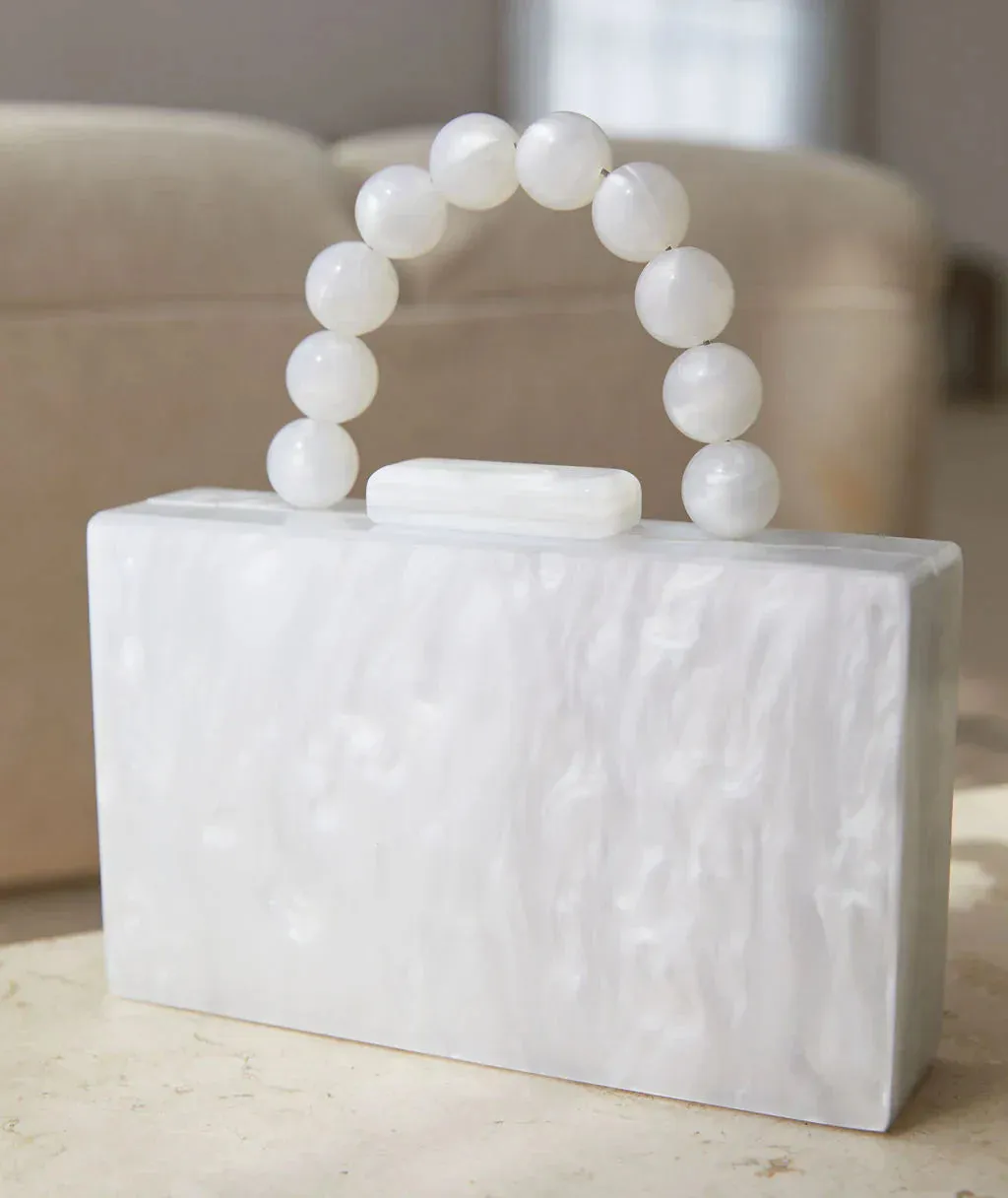 Sculptural Beaded Handle Clutch