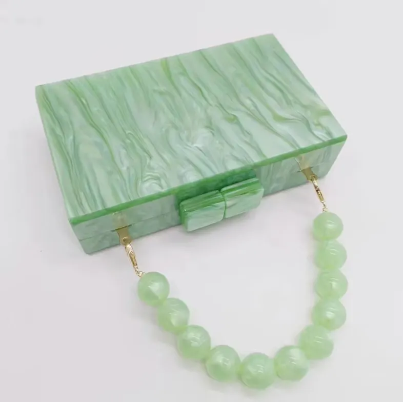 Sculptural Beaded Handle Clutch