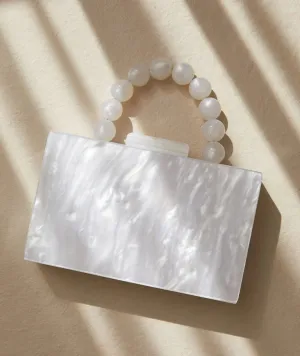 Sculptural Beaded Handle Clutch