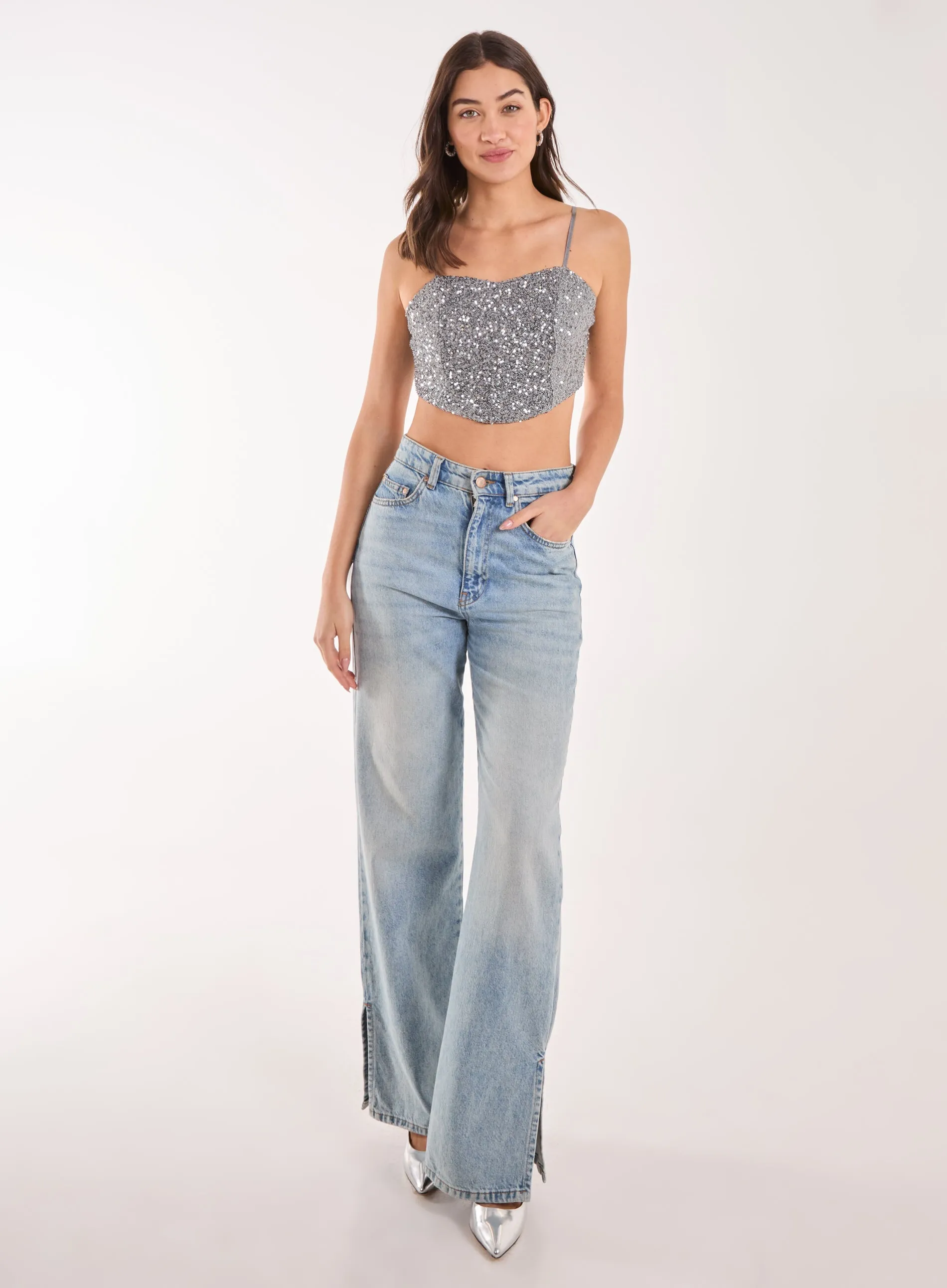 Sequin Corset Top