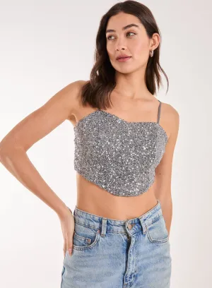 Sequin Corset Top