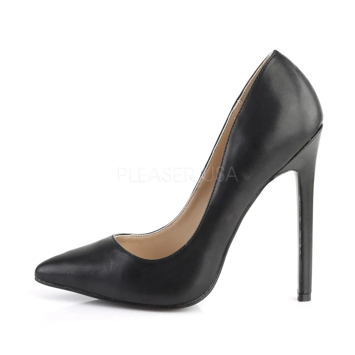 SEXY-20  Black Faux Leather