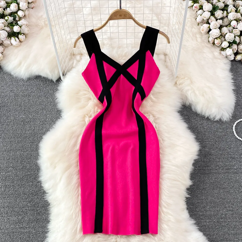 Sexy Wild Fashion Dress Sleeveless Off Shoulder Dress