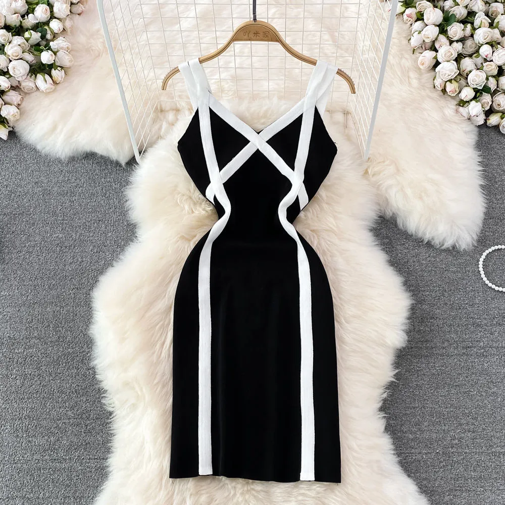 Sexy Wild Fashion Dress Sleeveless Off Shoulder Dress