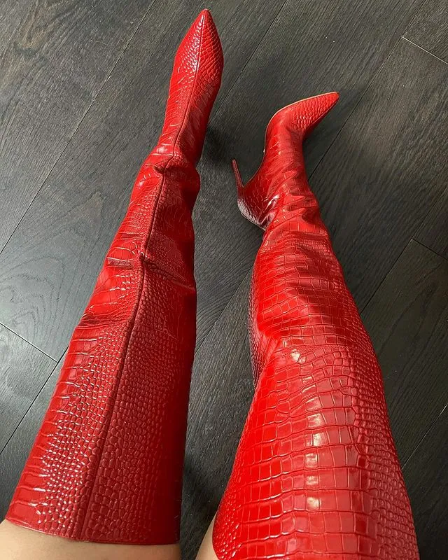 Sexy Women Tight High Boot Dress Shoes