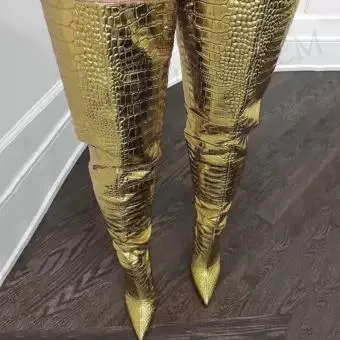 Sexy Women Tight High Boot Dress Shoes