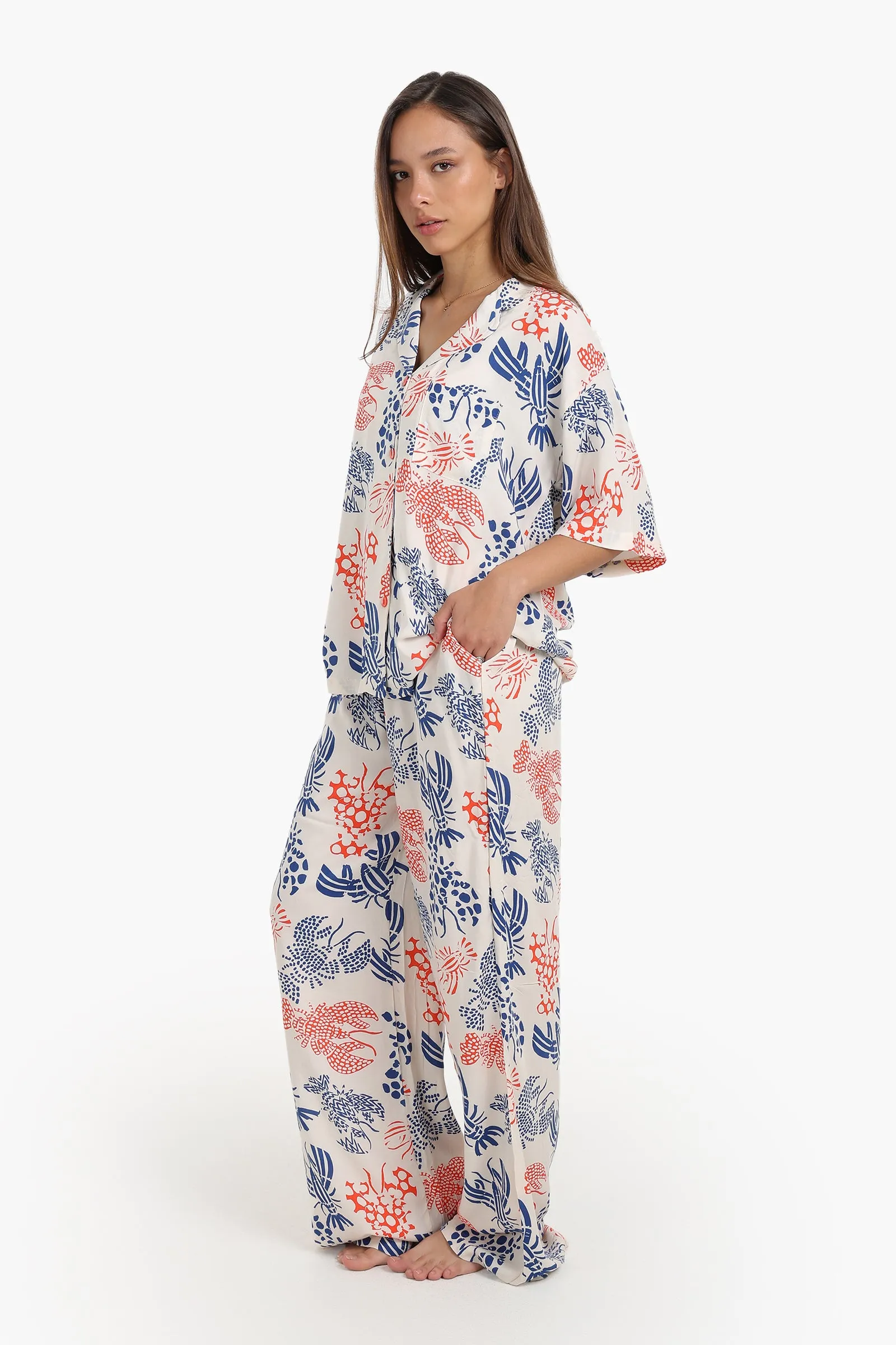 Short Sleeve Printed Pyjama Set