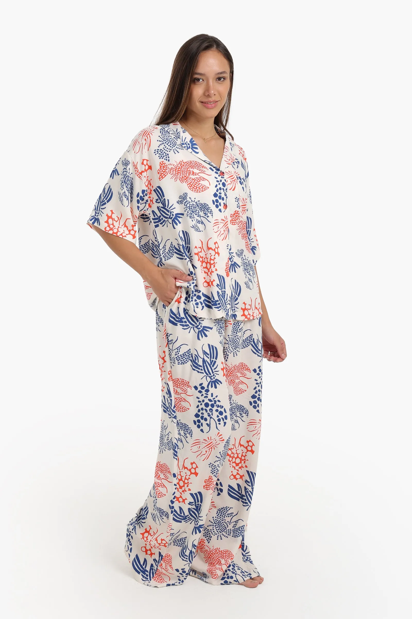 Short Sleeve Printed Pyjama Set