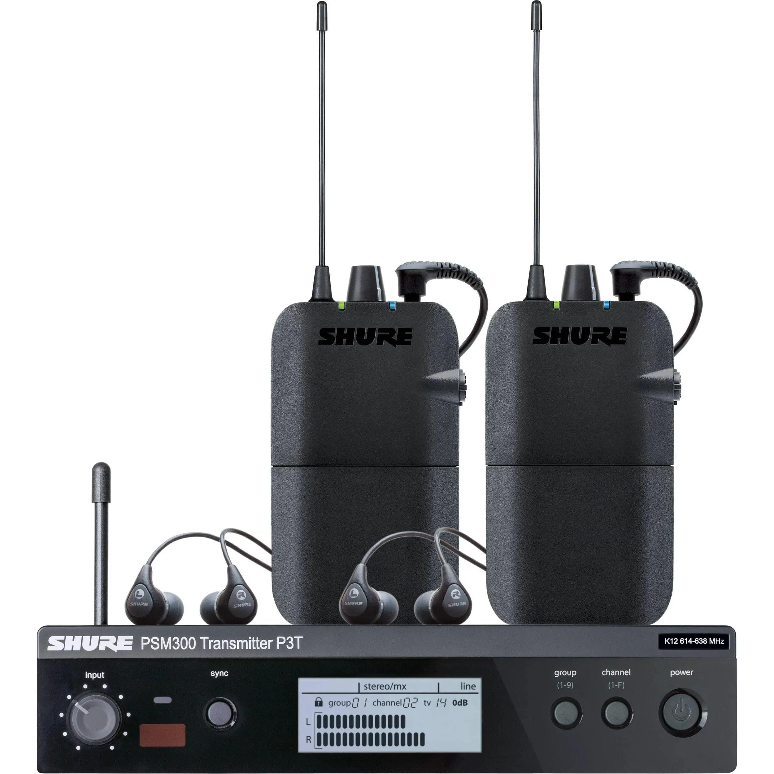 Shure PSM300 Twin-Pack Wireless In-Ear Monitor System Kit