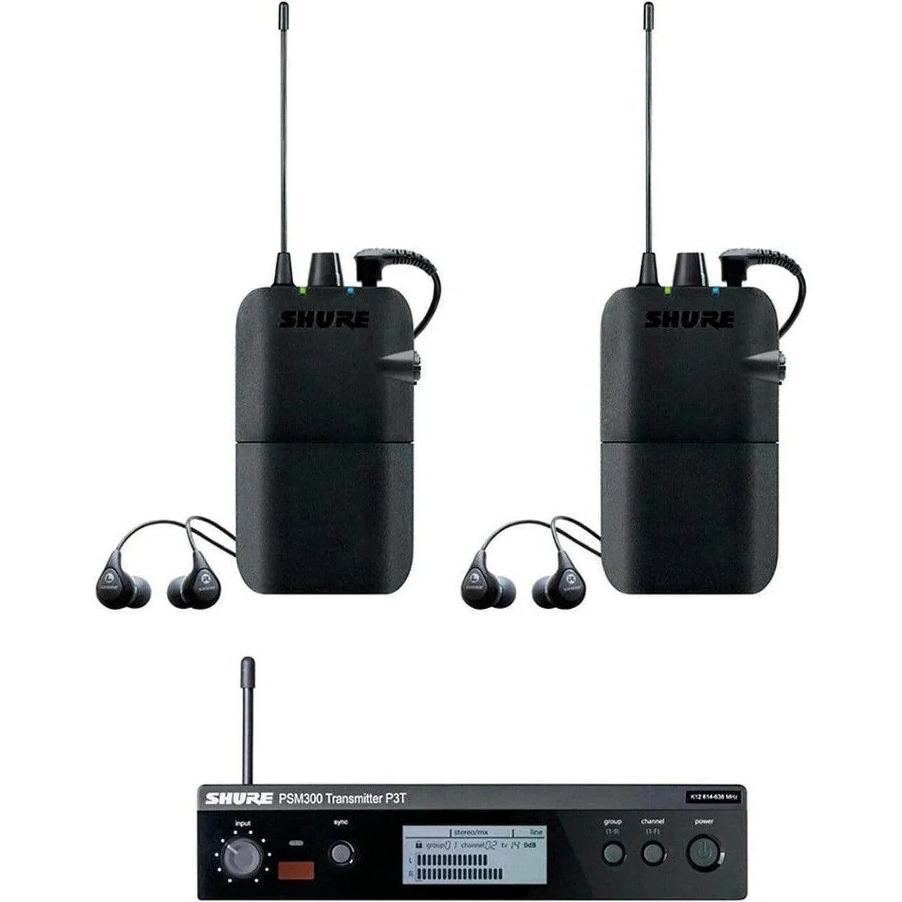 Shure PSM300 Twin-Pack Wireless In-Ear Monitor System Kit