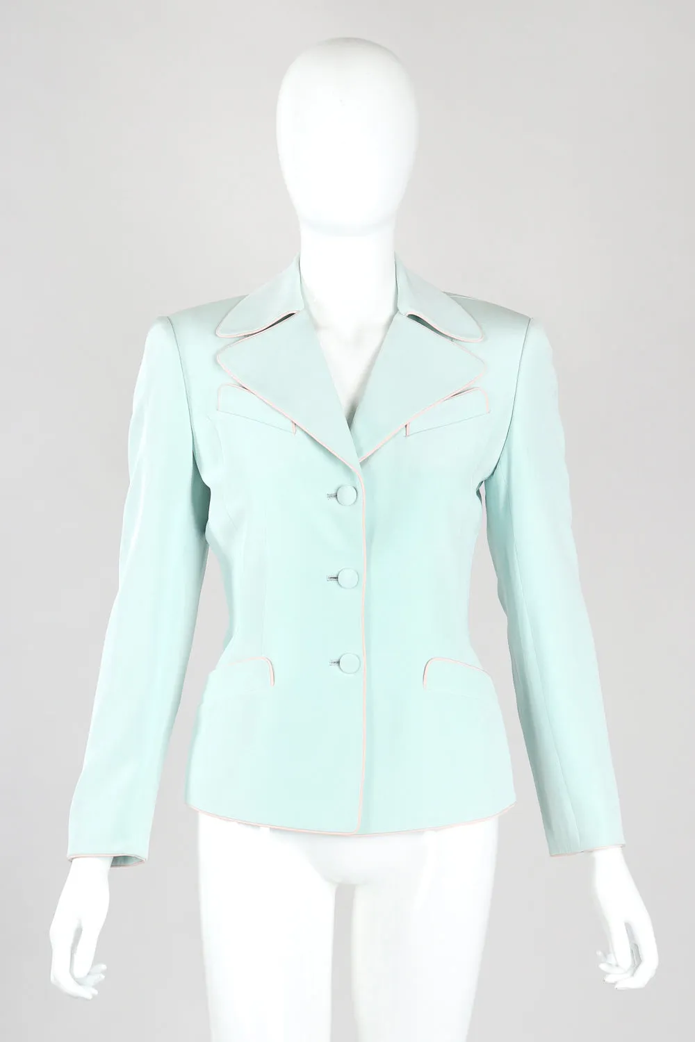 Silk Piped Pajama Jacket & Skirt Set