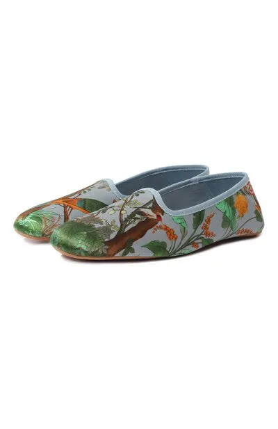 Silk Slippers with Tian Motif