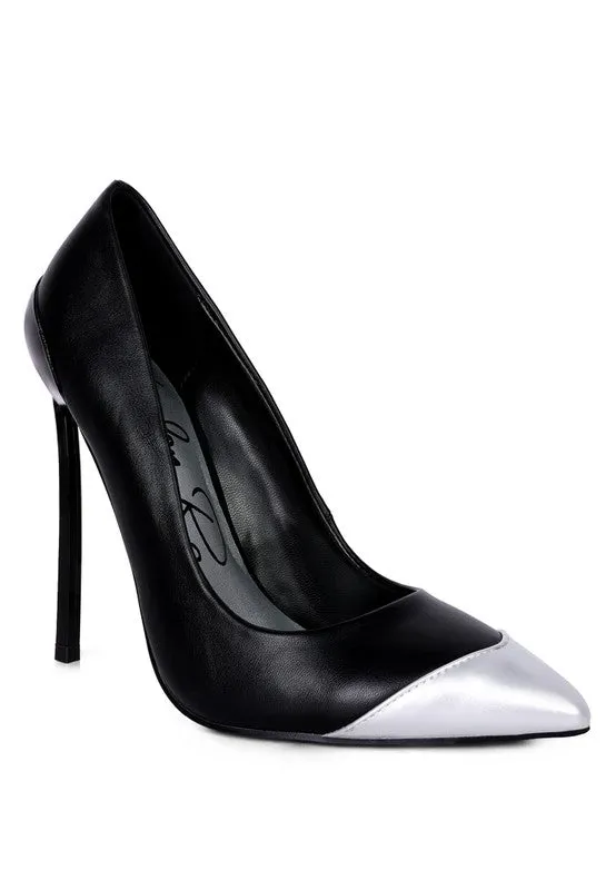 Silver Tip Stiletto Heels