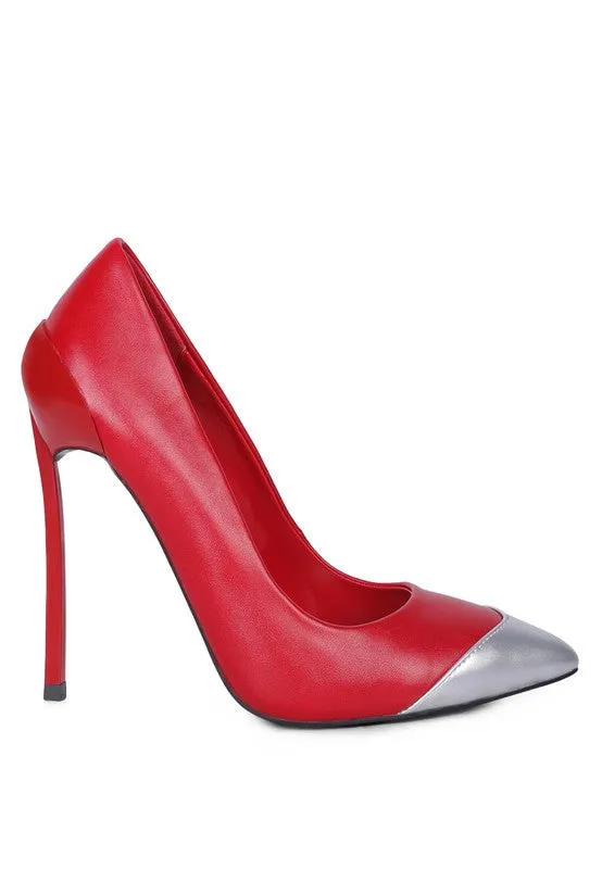 Silver Tip Stiletto Heels